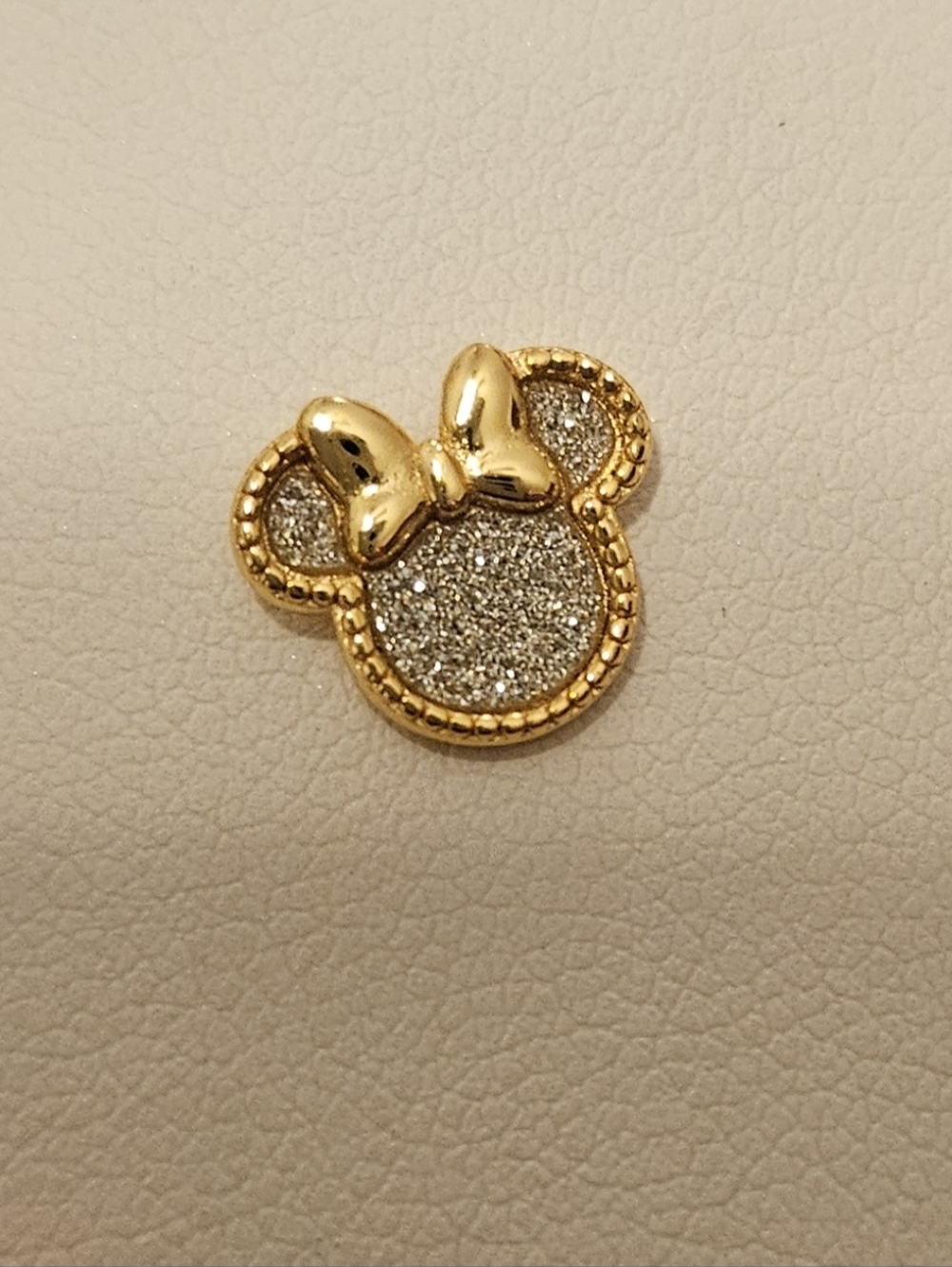Disney Gold Minnie Bow Stud Earrings - Sparkling Silver Accent - Picture 3 of 5